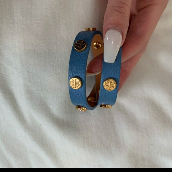 New Tory Burch Electric Blue Leather Wrap - Picture 8 of 10